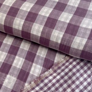 Dvojitá gázovina/mušelín Double sided CHECKS MINI grape - mušelín, mušelin, muselin latka, mušelin latka, gazovina, gázovina metráž, gazovina latka, gázovina, trojita gazovina, bambusový mušelín, latka muselin, bavlněný mušelín metráž, mušelín látka metráž, dvojita gazovina metraz, deka pre bábätko, letná deka pre bábätko, bambusova deka pre dieta, muselinova prikryvka, strikovana deka pre babatko, biela deka pre babatko, prikrývka pre bábätko