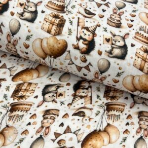 Dvojitá gázovina/mušelín Cuties design D digital print - mušelín, mušelin, muselin latka, mušelin latka, gazovina, gázovina metráž, gazovina latka, gázovina, trojita gazovina, bambusový mušelín, latka muselin, bavlněný mušelín metráž, mušelín látka metráž, dvojita gazovina metraz, deka pre bábätko, letná deka pre bábätko, bambusova deka pre dieta, muselinova prikryvka, strikovana deka pre babatko, biela deka pre babatko, prikrývka pre bábätko