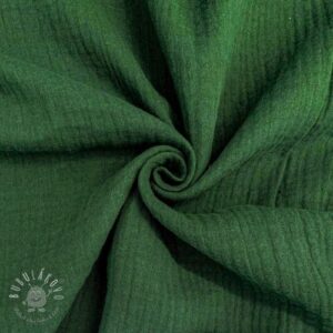 Dvojitá gázovina/mušelín dark green ORGANIC - mušelín, mušelin, muselin latka, mušelin latka, gazovina, gázovina metráž, gazovina latka, gázovina, trojita gazovina, bambusový mušelín, latka muselin, bavlněný mušelín metráž, mušelín látka metráž, dvojita gazovina metraz, deka pre bábätko, letná deka pre bábätko, bambusova deka pre dieta, muselinova prikryvka, strikovana deka pre babatko, biela deka pre babatko, prikrývka pre bábätko