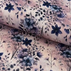 Dvojitá gázovina/mušelín Stylish flowers design B digital print - mušelín, mušelin, muselin latka, mušelin latka, gazovina, gázovina metráž, gazovina latka, gázovina, trojita gazovina, bambusový mušelín, latka muselin, bavlněný mušelín metráž, mušelín látka metráž, dvojita gazovina metraz, deka pre bábätko, letná deka pre bábätko, bambusova deka pre dieta, muselinova prikryvka, strikovana deka pre babatko, biela deka pre babatko, prikrývka pre bábätko