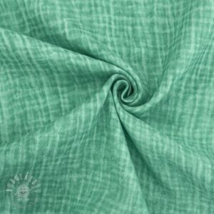 Dvojitá gázovina/mušelín Vintage green - mušelín, mušelin, muselin latka, mušelin latka, gazovina, gázovina metráž, gazovina latka, gázovina, trojita gazovina, bambusový mušelín, latka muselin, bavlněný mušelín metráž, mušelín látka metráž, dvojita gazovina metraz, deka pre bábätko, letná deka pre bábätko, bambusova deka pre dieta, muselinova prikryvka, strikovana deka pre babatko, biela deka pre babatko, prikrývka pre bábätko
