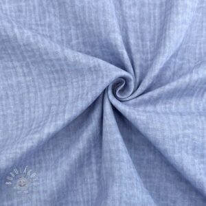Dvojitá gázovina/mušelín Vintage old blue - mušelín, mušelin, muselin latka, mušelin latka, gazovina, gázovina metráž, gazovina latka, gázovina, trojita gazovina, bambusový mušelín, latka muselin, bavlněný mušelín metráž, mušelín látka metráž, dvojita gazovina metraz, deka pre bábätko, letná deka pre bábätko, bambusova deka pre dieta, muselinova prikryvka, strikovana deka pre babatko, biela deka pre babatko, prikrývka pre bábätko