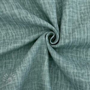 Dvojitá gázovina/mušelín Vintage old green - mušelín, mušelin, muselin latka, mušelin latka, gazovina, gázovina metráž, gazovina latka, gázovina, trojita gazovina, bambusový mušelín, latka muselin, bavlněný mušelín metráž, mušelín látka metráž, dvojita gazovina metraz, deka pre bábätko, letná deka pre bábätko, bambusova deka pre dieta, muselinova prikryvka, strikovana deka pre babatko, biela deka pre babatko, prikrývka pre bábätko