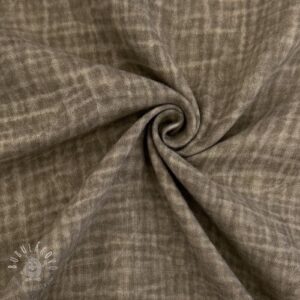 Dvojitá gázovina/mušelín Vintage taupe - mušelín, mušelin, muselin latka, mušelin latka, gazovina, gázovina metráž, gazovina latka, gázovina, trojita gazovina, bambusový mušelín, latka muselin, bavlněný mušelín metráž, mušelín látka metráž, dvojita gazovina metraz, deka pre bábätko, letná deka pre bábätko, bambusova deka pre dieta, muselinova prikryvka, strikovana deka pre babatko, biela deka pre babatko, prikrývka pre bábätko