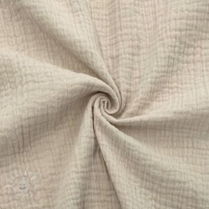 Dvojitá gázovina/mušelín light sand ORGANIC - mušelín, mušelin, muselin latka, mušelin latka, gazovina, gázovina metráž, gazovina latka, gázovina, trojita gazovina, bambusový mušelín, latka muselin, bavlněný mušelín metráž, mušelín látka metráž, dvojita gazovina metraz, deka pre bábätko, letná deka pre bábätko, bambusova deka pre dieta, muselinova prikryvka, strikovana deka pre babatko, biela deka pre babatko, prikrývka pre bábätko