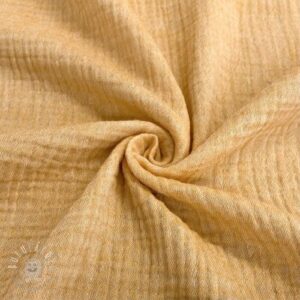 Dvojitá gázovina/mušelín MELANGE ochre - mušelín, mušelin, muselin latka, mušelin latka, gazovina, gázovina metráž, gazovina latka, gázovina, trojita gazovina, bambusový mušelín, latka muselin, bavlněný mušelín metráž, mušelín látka metráž, dvojita gazovina metraz, deka pre bábätko, letná deka pre bábätko, bambusova deka pre dieta, muselinova prikryvka, strikovana deka pre babatko, biela deka pre babatko, prikrývka pre bábätko