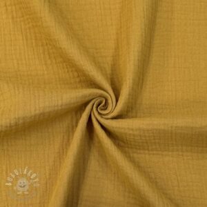 Dvojitá gázovina/mušelín dark ochre ORGANIC - mušelín, mušelin, muselin latka, mušelin latka, gazovina, gázovina metráž, gazovina latka, gázovina, trojita gazovina, bambusový mušelín, latka muselin, bavlněný mušelín metráž, mušelín látka metráž, dvojita gazovina metraz, deka pre bábätko, letná deka pre bábätko, bambusova deka pre dieta, muselinova prikryvka, strikovana deka pre babatko, biela deka pre babatko, prikrývka pre bábätko