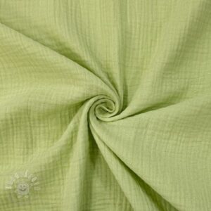 Dvojitá gázovina/mušelín soft green - mušelín, mušelin, muselin latka, mušelin latka, gazovina, gázovina metráž, gazovina latka, gázovina, trojita gazovina, bambusový mušelín, latka muselin, bavlněný mušelín metráž, mušelín látka metráž, dvojita gazovina metraz, deka pre bábätko, letná deka pre bábätko, bambusova deka pre dieta, muselinova prikryvka, strikovana deka pre babatko, biela deka pre babatko, prikrývka pre bábätko