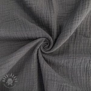 Dvojitá gázovina/mušelín dark grey - mušelín, mušelin, muselin latka, mušelin latka, gazovina, gázovina metráž, gazovina latka, gázovina, trojita gazovina, bambusový mušelín, latka muselin, bavlněný mušelín metráž, mušelín látka metráž, dvojita gazovina metraz, deka pre bábätko, letná deka pre bábätko, bambusova deka pre dieta, muselinova prikryvka, strikovana deka pre babatko, biela deka pre babatko, prikrývka pre bábätko