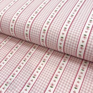 Dvojitá gázovina/mušelín Flowers check pink digital print - mušelín, mušelin, muselin latka, mušelin latka, gazovina, gázovina metráž, gazovina latka, gázovina, trojita gazovina, bambusový mušelín, latka muselin, bavlněný mušelín metráž, mušelín látka metráž, dvojita gazovina metraz, deka pre bábätko, letná deka pre bábätko, bambusova deka pre dieta, muselinova prikryvka, strikovana deka pre babatko, biela deka pre babatko, prikrývka pre bábätko