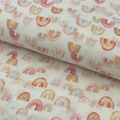 Dvojitá gázovina/mušelín Magic rainbows digital print - mušelín, mušelin, muselin latka, mušelin latka, gazovina, gázovina metráž, gazovina latka, gázovina, trojita gazovina, bambusový mušelín, latka muselin, bavlněný mušelín metráž, mušelín látka metráž, dvojita gazovina metraz, deka pre bábätko, letná deka pre bábätko, bambusova deka pre dieta, muselinova prikryvka, strikovana deka pre babatko, biela deka pre babatko, prikrývka pre bábätko